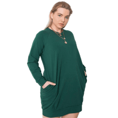 BASIC FEEL GOOD Dámske plus size šaty ARIADNE tmavozelené RV-SK-6296.99_363119 2XL