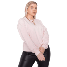 BASIC FEEL GOOD Dámska plus size mikina FLORENTIA svetlo ružová RV-BL-6317.94_363110 XL