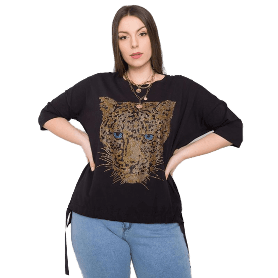 RELEVANCE Dámska blúzka plus size DARREN čierna RV-BZ-6375.09P_361341 S-M