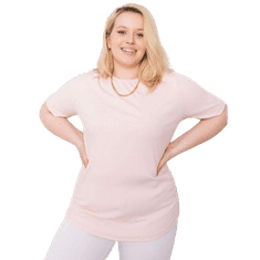 BASIC FEEL GOOD Dámska blúzka plus size STELLA svetlo ružová RV-BZ-6323.92_362530 3XL