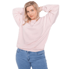 BASIC FEEL GOOD Dámska plus size mikina s kapucňou MISCHA light pink RV-BL-6316.16X_363105 XL