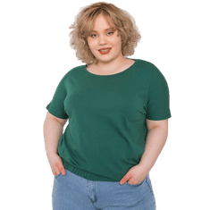 BASIC FEEL GOOD Dámska plus size blúzka so švami ADDYSON tmavozelená RV-BZ-6634.27_364845 3XL