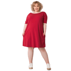 BASIC FEEL GOOD Dámske plus size šaty BELLAMY burgundy RV-SK-6639.02X_364869 2XL