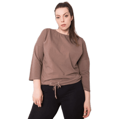 BASIC FEEL GOOD Dámska blúzka plus size SANDY brown RV-BZ-6294.06P_361497 3XL