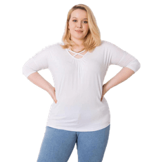 BASIC FEEL GOOD Dámska blúzka plus size MARIEL biela RV-BZ-6329.43P_361505 2XL