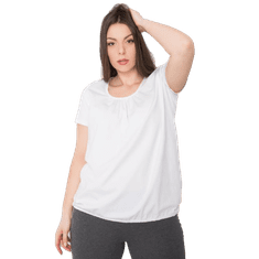 BASIC FEEL GOOD Dámska blúzka plus size z bavlny CELESTE white RV-TS-6320.85P_361539 2XL