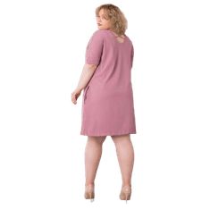 BASIC FEEL GOOD Dámske plus size šaty BELLAMY pink RV-SK-6639.02X_366628 XL