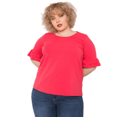 BASIC FEEL GOOD Dámska plus size bavlnená blúzka YARELI pink RV-BZ-6635.18X_364851 3XL