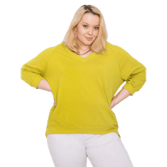 BASIC FEEL GOOD Dámska plus size mikina ALEXANFRIA svetlo zelená RV-BL-6295.03X_362520 2XL