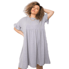 BASIC FEEL GOOD Dámske plus size šaty CHIARA sivé RV-SK-6335.68_362652 XL