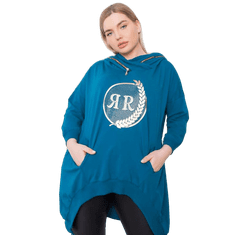 RELEVANCE Dámska plus size mikina FANTASY tmavomodrá RV-BL-6464.46P_363165 Univerzálne