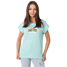 FANCY Dámske tričko s potlačou ALOHA mint FA-TS-7137.29P_367642 Univerzálne