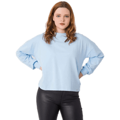 BASIC FEEL GOOD Dámska plus size mikina s dlhým rukávom FLORENTIA light blue RV-BL-6317.94_364113 2XL