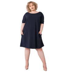 BASIC FEEL GOOD Dámske plus size šaty BELLAMY navy blue RV-SK-6639.02X_364871 2XL