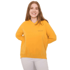 RELEVANCE Dámska plus size bavlnená mikina NAENIA žltá RV-BL-6852.22P_375971 Univerzálne