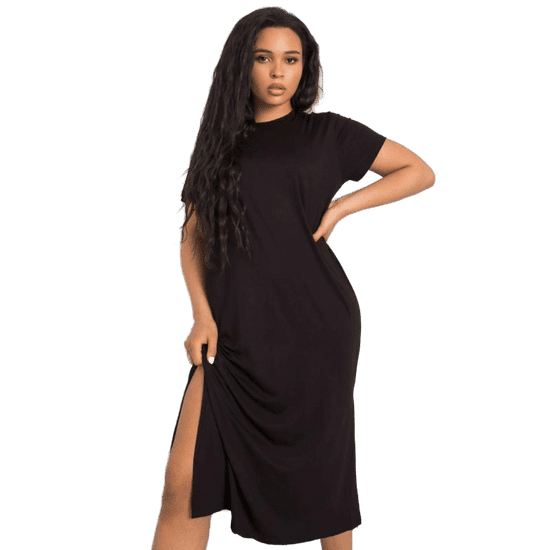 BASIC FEEL GOOD Dámske plus size šaty NANETTE black RV-SK-6637.13X_366799 XL