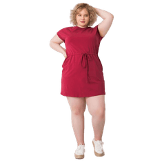 BASIC FEEL GOOD Dámske plus size šaty KORI burgundy RV-SK-6642.89_365064 4XL