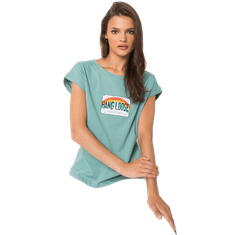 FANCY Dámske tričko s potlačou ALOHA dark mint FA-TS-7137.29P_367624 Univerzálne