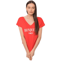 FANCY Dámske tričko s potlačou HORTENSE červené FA-TS-7142.37P_366967 Univerzálne