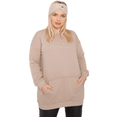 RELEVANCE Dámska plus size dlhá mikina EASTON beige RV-BL-7094.17P_378907 Univerzálne