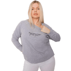 RELEVANCE Dámska melanžová plus size mikina MARLOW sivá RV-BL-7162.12P_378936 Univerzálne