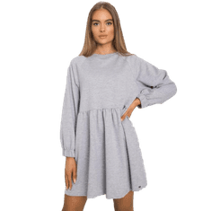 BASIC FEEL GOOD Dámske šaty s dlhým rukávom BELLEVUE sivé RV-SK-7247.15P_379141 S-M