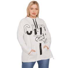 RELEVANCE Dámska mikina plus size HACKNEY ecru RV-BL-7166.78P_379296 Univerzálne