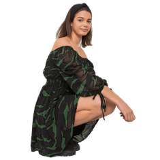 Factoryprice Dámske čierno-zelené šaty s potlačou PHILIPPI LC-SK-22K-3040.19P_379652 S