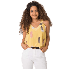 ITALY MODA Dámsky vzorovaný top OAKLYN yellow DHJ-TP-13327.06P_372633 Univerzálne