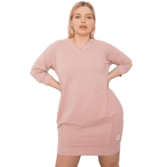 RELEVANCE Dámske plus size bavlnené šaty KARISSA pink RV-SK-6847.59P_379168 Univerzálne