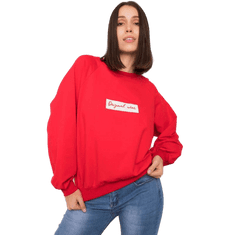 RELEVANCE Dámska mikina plus size HARIETTE červená RV-BL-7270.20_380717 Univerzálne