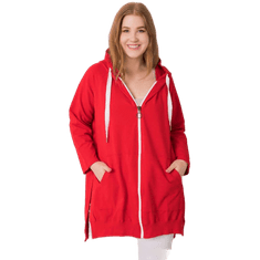 RELEVANCE Dámska plus size mikina IDRISSA dark red RV-BL-6856.70P_377122 Univerzálne