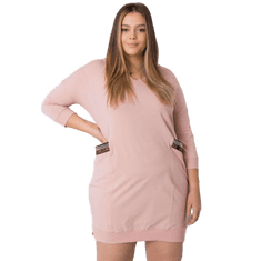 RELEVANCE Dámske plus size šaty s vreckami SUSAN pink RV-SK-6836.55P_381266 Univerzálne