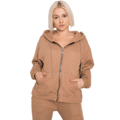 BASIC FEEL GOOD Dámska prešívaná mikina na zips AREZZO hnedá RV-BL-7451.23_381838 S-M