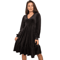 FANCY Dámske šaty s volánom MODENA čierne FA-SK-7530.84P_381833 Univerzálne