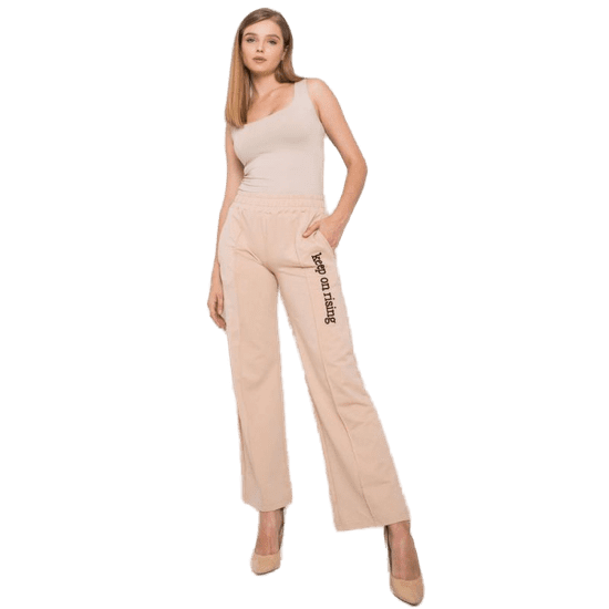 FANCY Dámske tepláky s rovnými nohavicami DENNISE beige FA-DR-6995.31X_378020 S-M