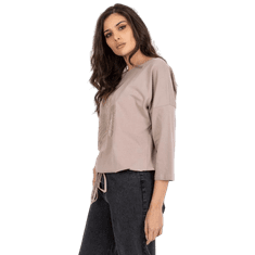 RELEVANCE Dámska blúzka na každý deň CLAUDIA dark beige RV-BZ-7508.29P_382849 S-M