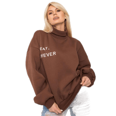 Ex moda Dámska oversize mikina KELLY hnedá EM-BL-649.23X_378113 L-XL