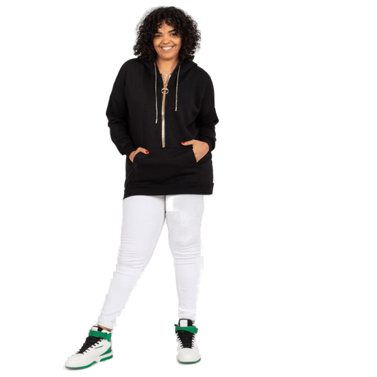 RELEVANCE Dámska plus size bavlnená mikina AMANDA black RV-BL-7099.60_383758 Univerzalne