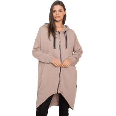 RELEVANCE Dámska mikina s kapucňou JASSALINA dark beige RV-BL-7242.13P_380209 S-M