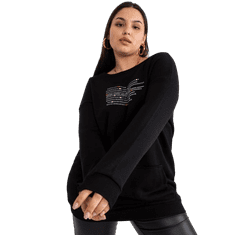 RELEVANCE Dámska plus size mikina DESIREE čierna RV-BL-7124.01_384108 Univerzálne