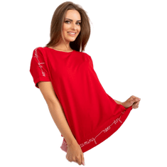 BASIC FEEL GOOD Dámska blúzka s krátkym rukávom na každodenné nosenie DAILY red RV-BZ-7647.62P_385208 L-XL