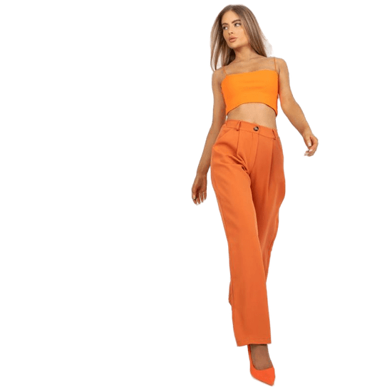 ITALY MODA Dámske nohavice so širokými nohavicami JOSE orange DHJ-SP-15679.01X_386074 L