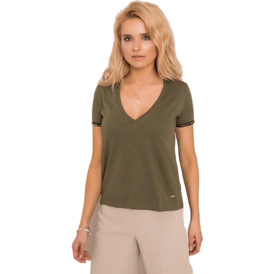 NieZnaszMnie Dámske tričko SALSA khaki TW-TS-G-049.62P_351117 2XL