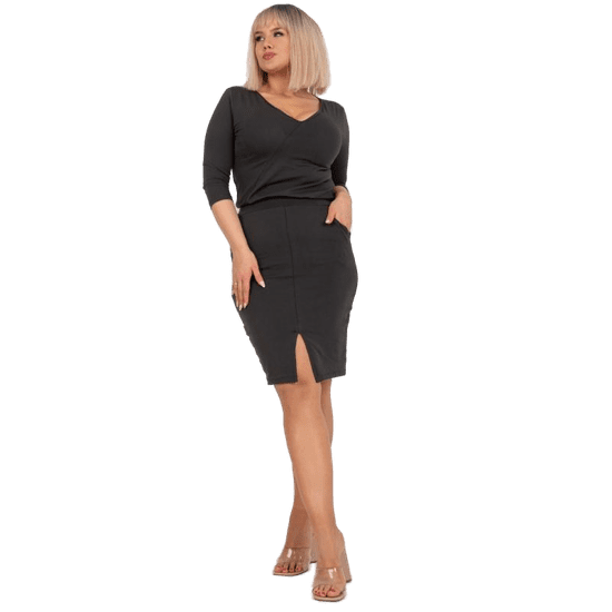 RELEVANCE Dámske plus size bavlnené šaty ZOEY khaki RV-SK-7825.41_385303 Univerzalne