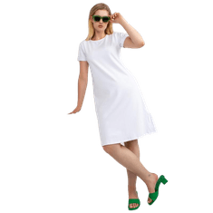 RELEVANCE Dámske šaty s volánom na chrbte bavlnené plus size ROS white RV-SK-7912.10P_387537 Univerzálne