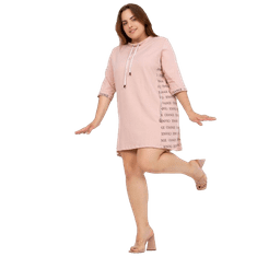 RELEVANCE Dámske plus size bavlnené šaty TANZY pink RV-SK-7784.05P_386889 Univerzálne