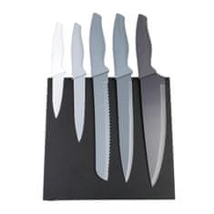 Northix 5x kuchynské nože s magnetickým stojanom na nože 
