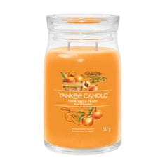 Yankee Candle Aromatická sviečka Signature sklo veľké Farm Fresh Peach 567 g