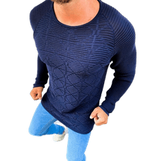 Dstreet Pánsky celoprepínací sveter tmavomodrý wx1601 XL